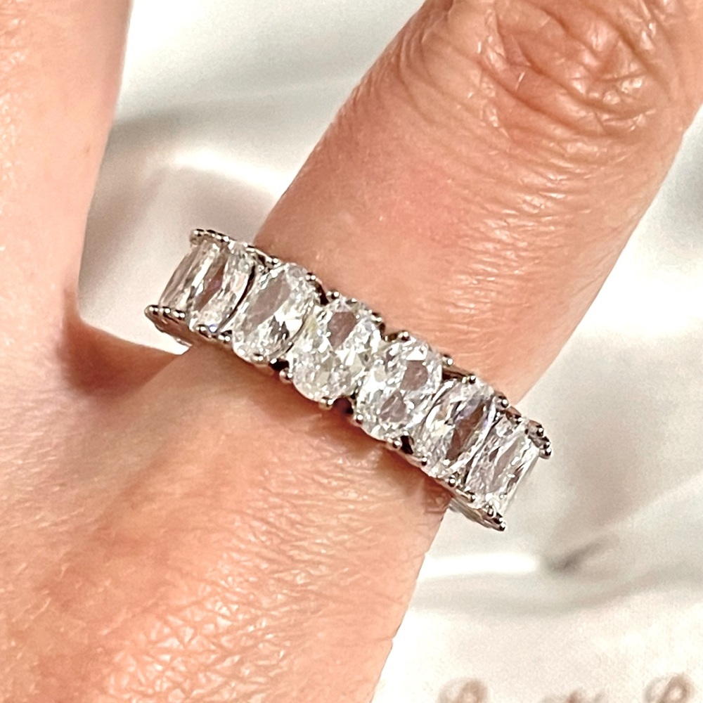 Silver Crystal Wrap Ring - Picture 3 of 7